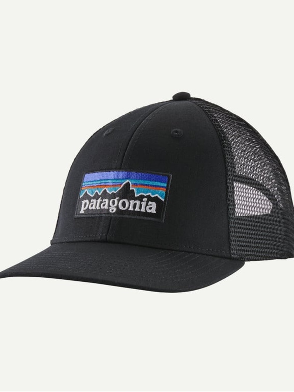 Patagonia P-6 Logo Adjustable Trucker Hat Black Unisex One Size